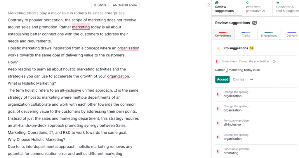 Grammar and Language Checks