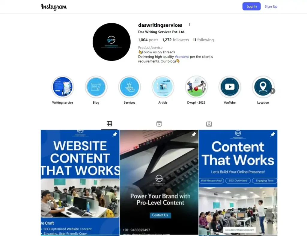 visual content for Instagram