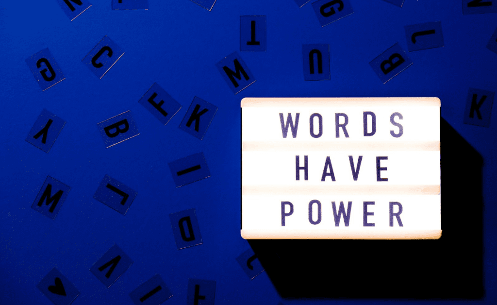 Power of suitable words in slogan writing in English