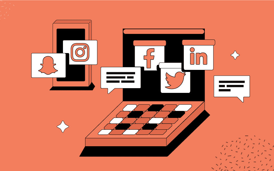 Different social media platforms.