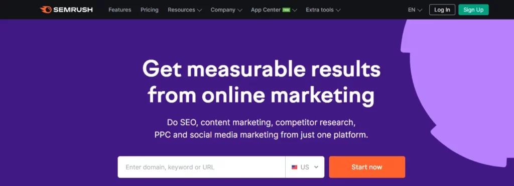 online content marketing platform: Semrush 