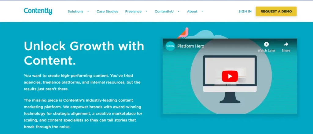 Contently, a content marketing platform for creating quality content