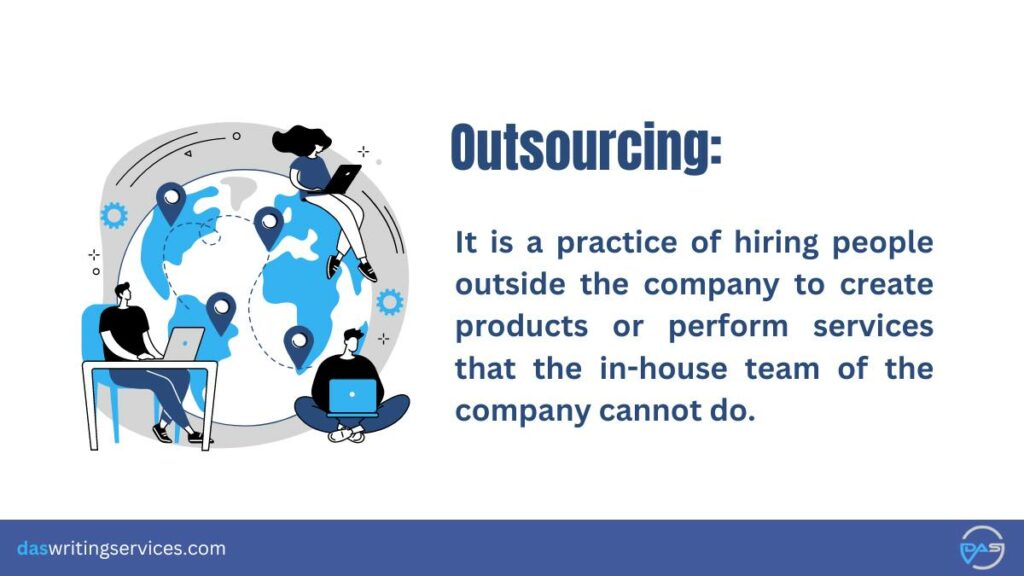 Outsource content writing definition