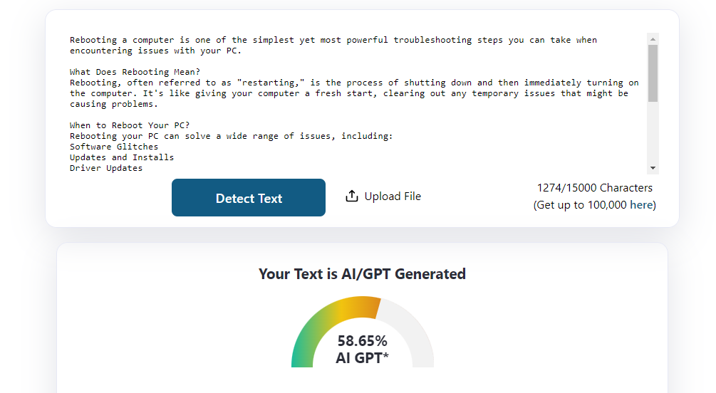 ai generated content check