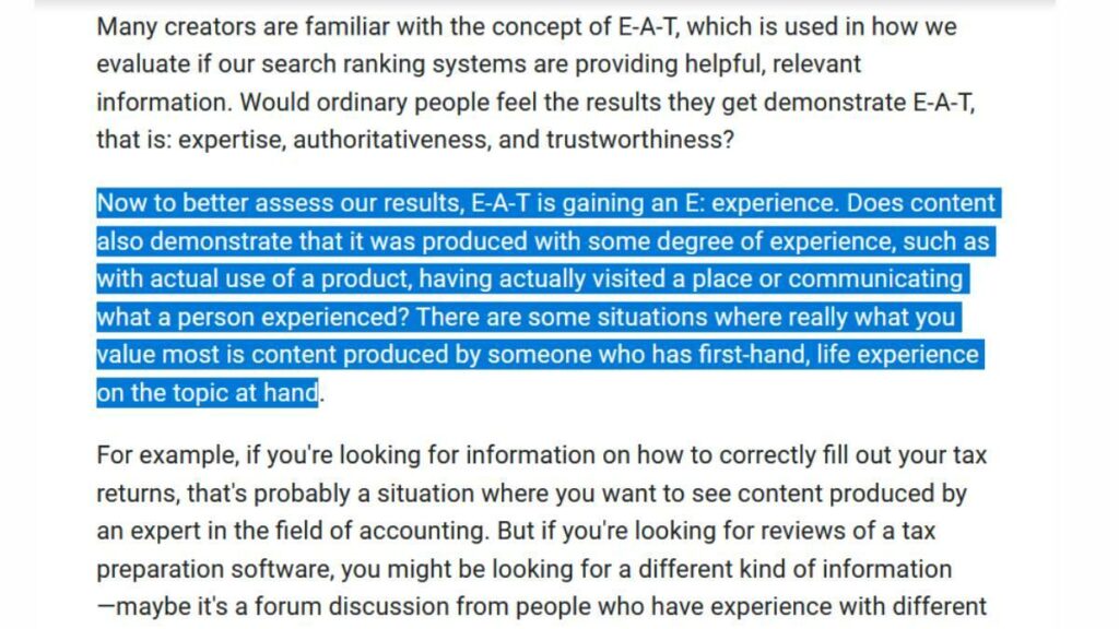 EEAT guidelines to be followed to write rank-worthy website content