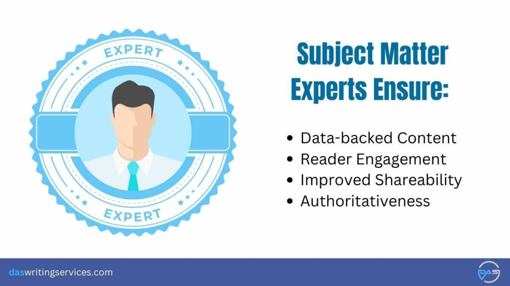 Why subject matter experts charges higher for content writing