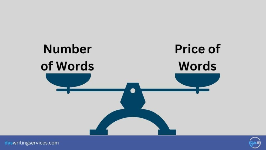 number of words as one of the parameters of content writing price