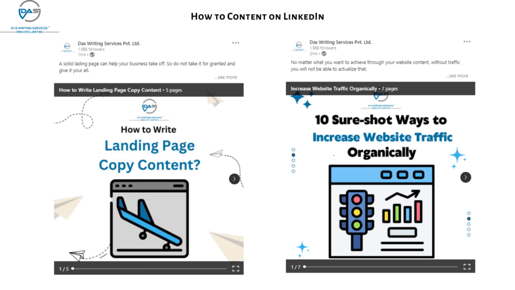quick tips and how to content related LinkedIn post of Das Writing Services