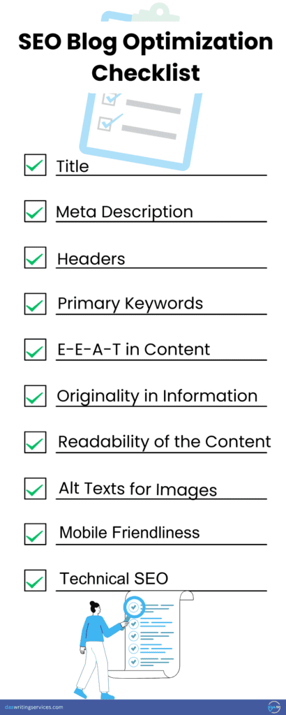 SEO blog optimization checklist