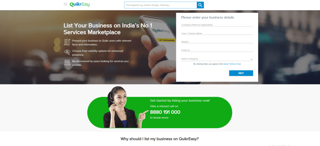 quickr free business listing site
