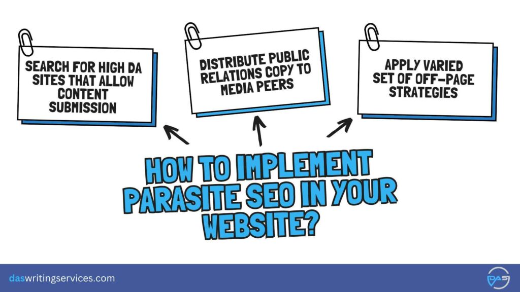 how to implement parasite seo