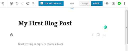 blog post on wordpress