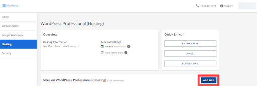 bluehost log in