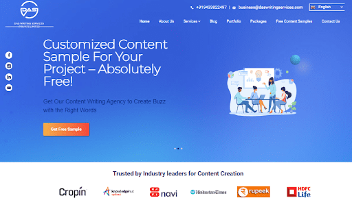 das writing services home page