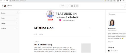 medium blog platform