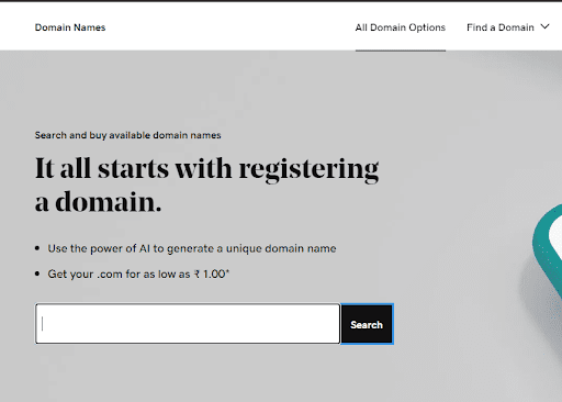 buy a domain name to start you blog