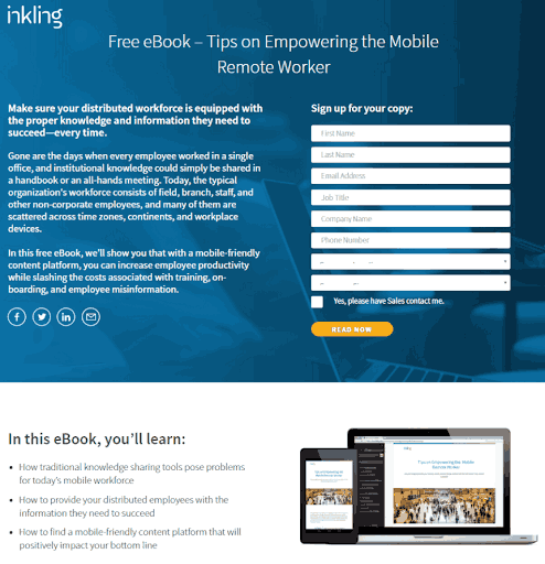 landing page design