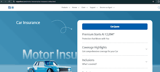Bajaj Allianz content strategy