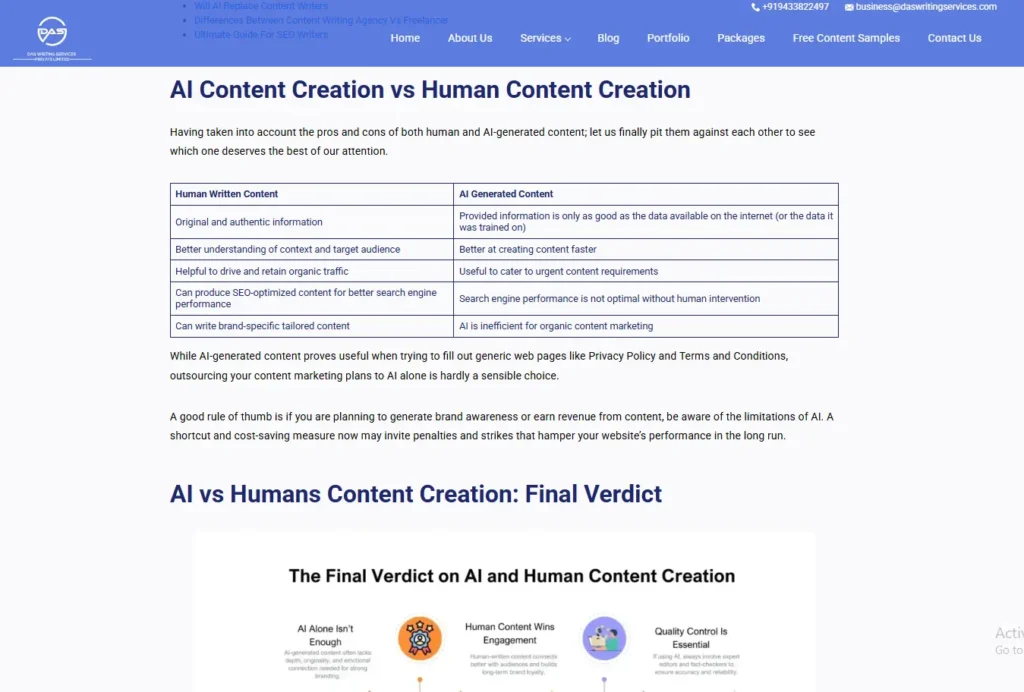 Comparison Blog Posts