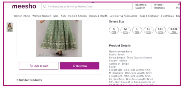 fashion product description