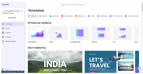 Canva’s SaaS content marketing