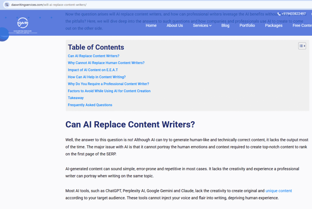 easy to read blog content