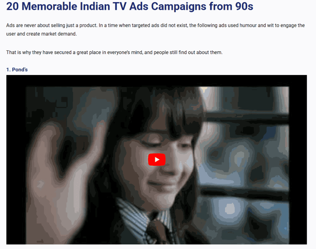 using video in content