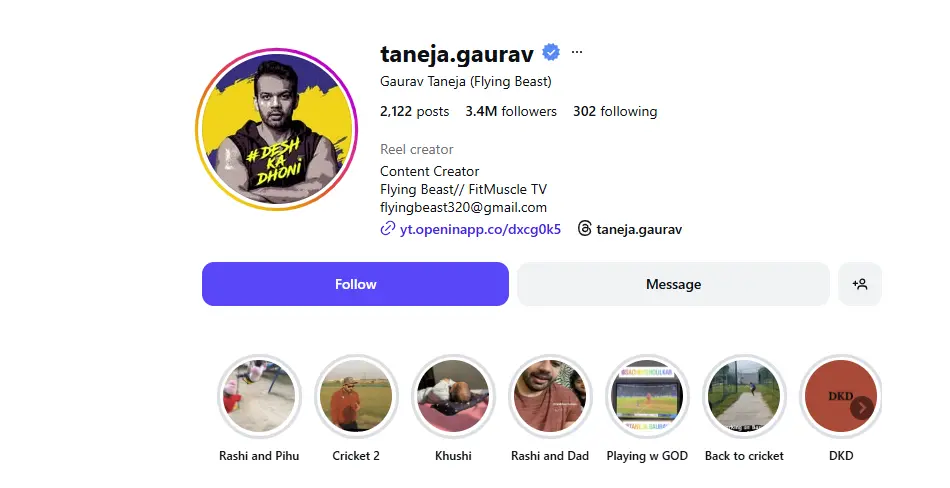 instagram influencer Gaurav Taneja