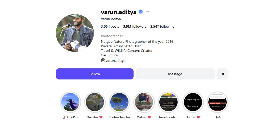 Varun Aditya Indian influencers