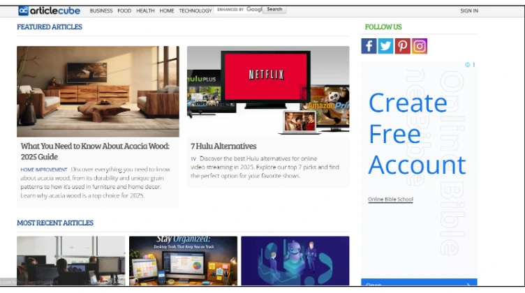 articlecube free posting