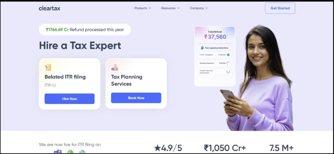 cleartax Indian fintech company