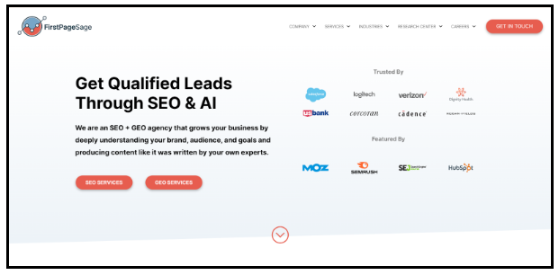 First Page Sage geo agency